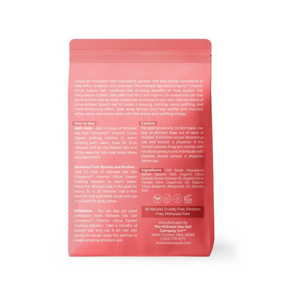 Pure Epsom Salt Soaking Solution - Vitamin Citrus - 3lbs - Picture 3 of 8